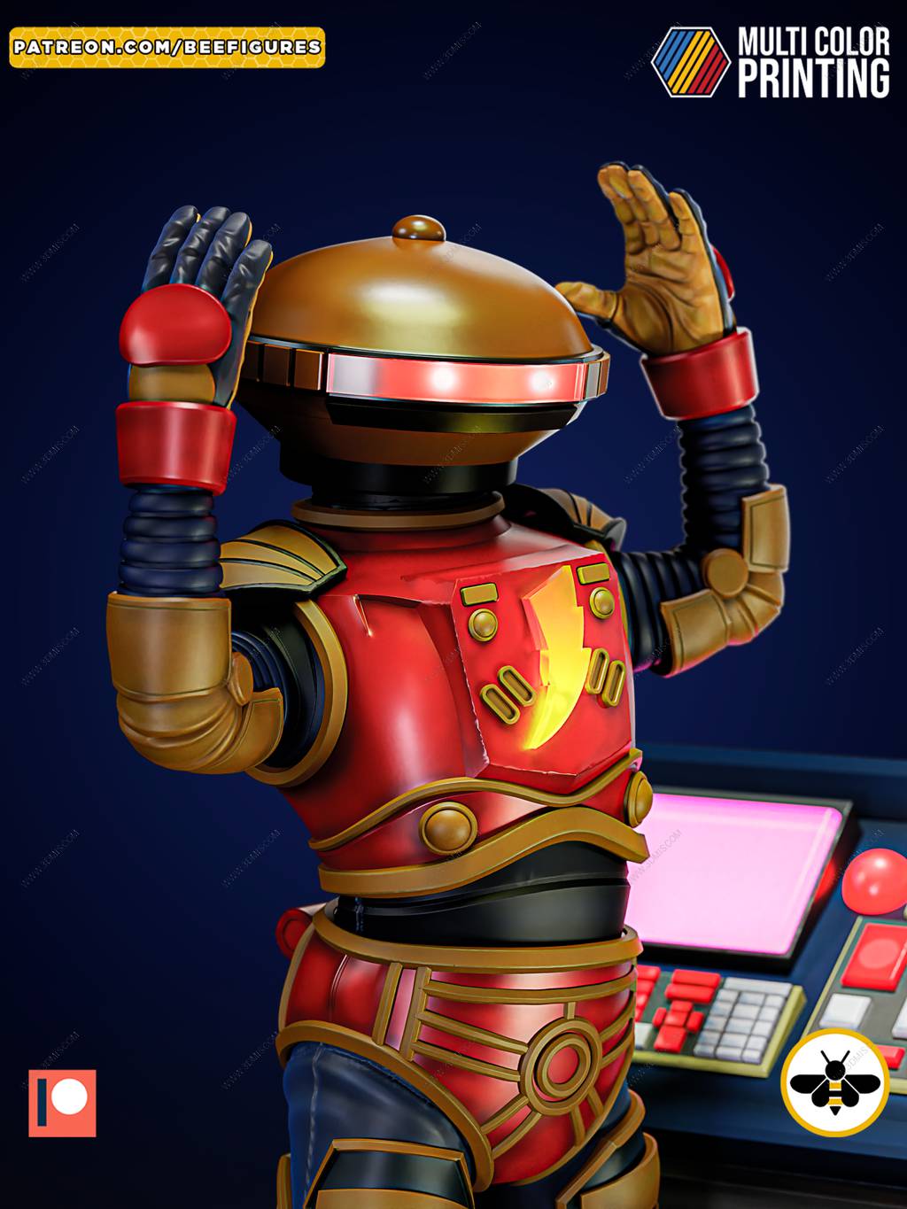 P站图纸印象馆 Bee Figures 恐龙战队 阿尔法5号 Bee Figures 恐龙战队 阿尔法5号