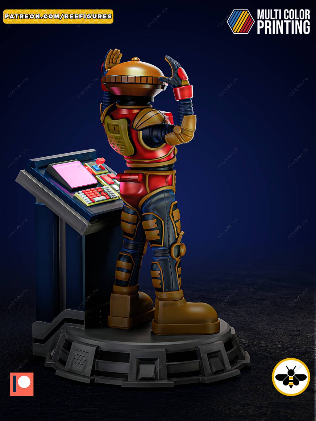 P站图纸印象馆 Bee Figures 恐龙战队 阿尔法5号 Bee Figures 恐龙战队 阿尔法5号