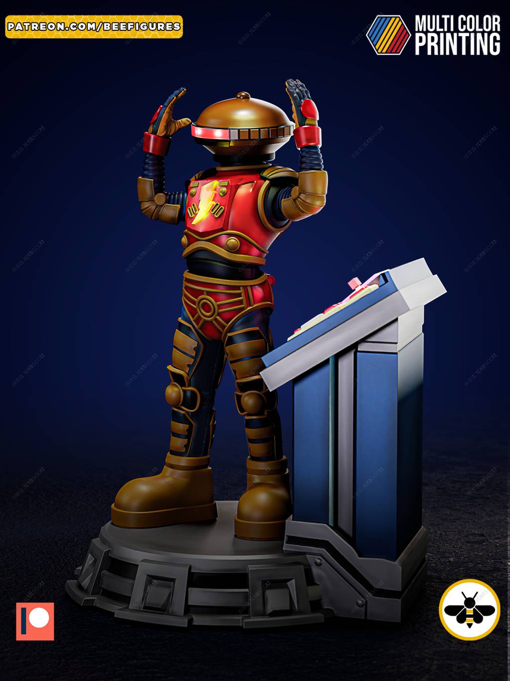 P站图纸印象馆 Bee Figures 恐龙战队 阿尔法5号 Bee Figures 恐龙战队 阿尔法5号