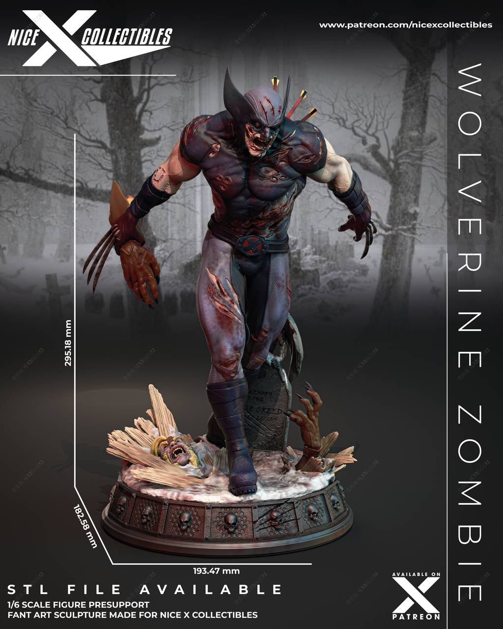 P站图纸印象馆 Nice X Collectibles 漫威 僵尸金刚狼 Nice X Collectibles 漫威 僵尸金刚狼