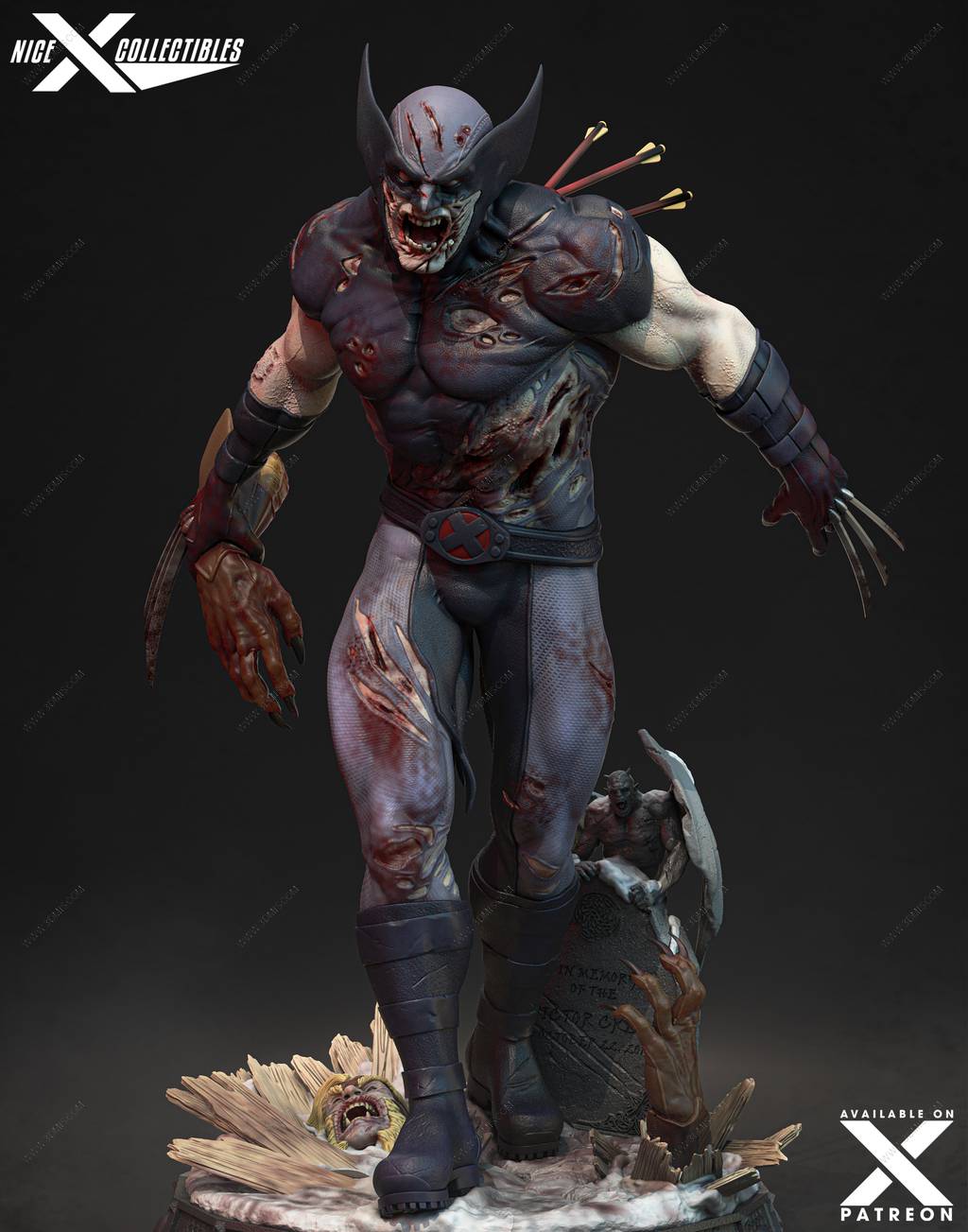P站图纸印象馆 Nice X Collectibles 漫威 僵尸金刚狼 Nice X Collectibles 漫威 僵尸金刚狼