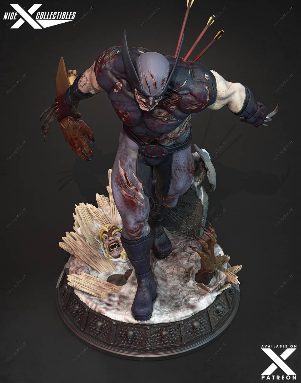 P站图纸印象馆 Nice X Collectibles 漫威 僵尸金刚狼 Nice X Collectibles 漫威 僵尸金刚狼