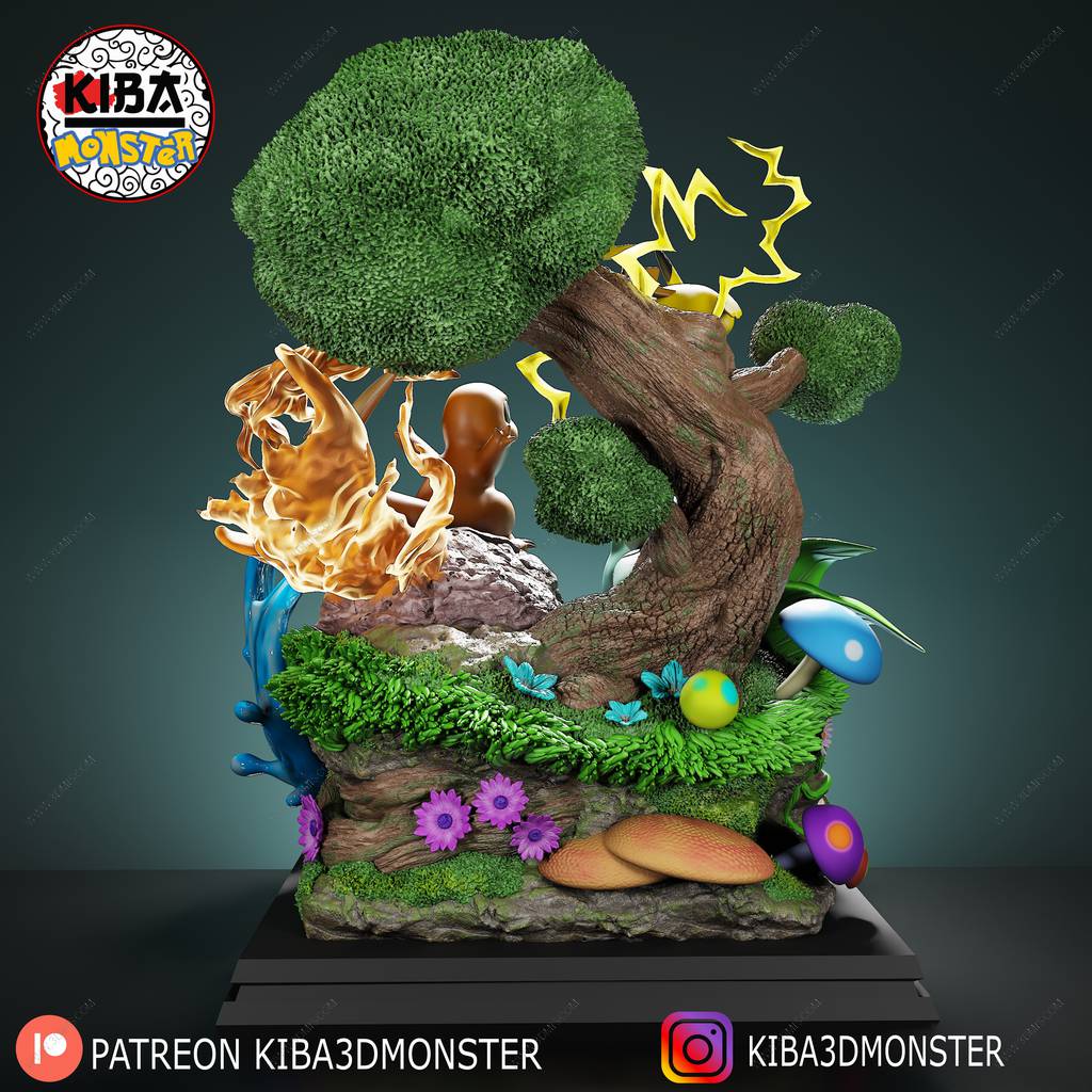 P站图纸印象馆 Kabuki 精灵宝可梦 御三家 Kabuki 精灵宝可梦 御三家