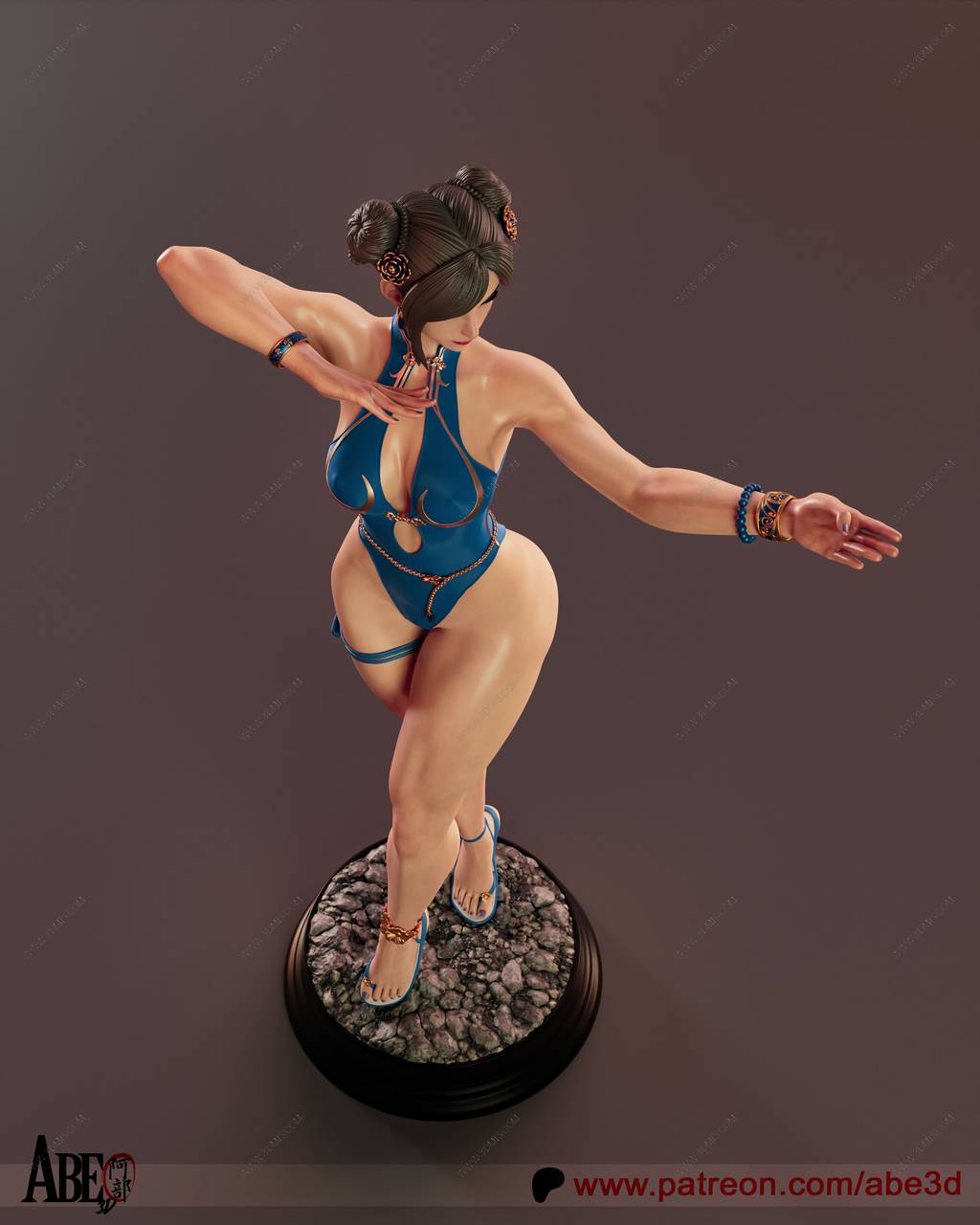 P站图纸印象馆 ABE3D 街头霸王 春丽 ABE3D 街头霸王 春丽