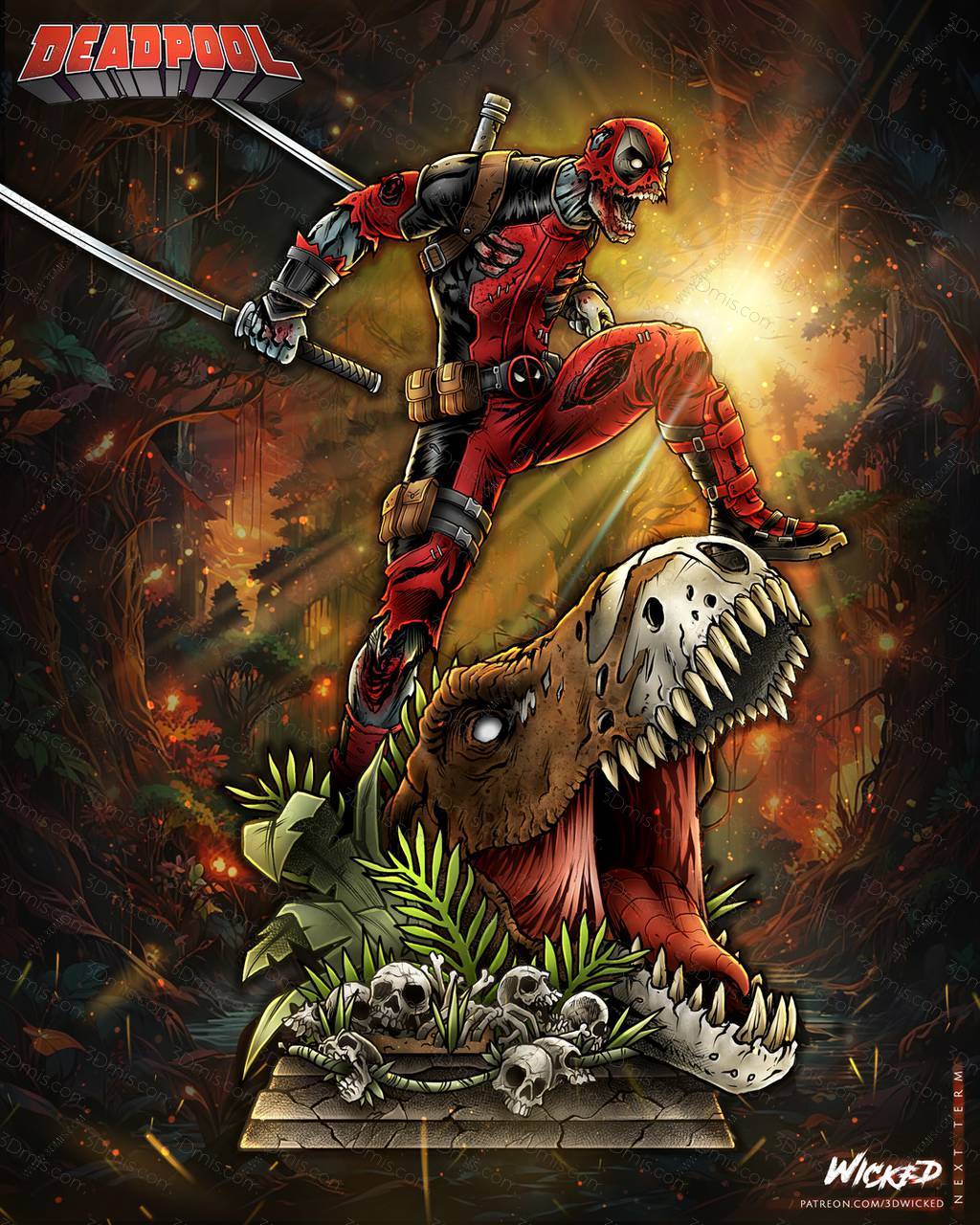 3DWicked 漫威 僵尸死侍