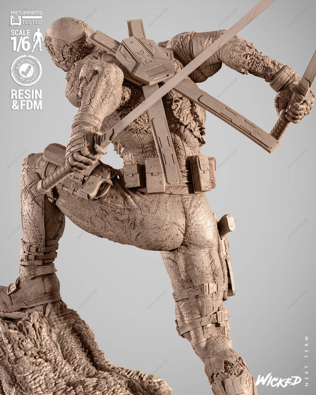 P站图纸印象馆 3DWicked 漫威 僵尸死侍 3DWicked 漫威 僵尸死侍