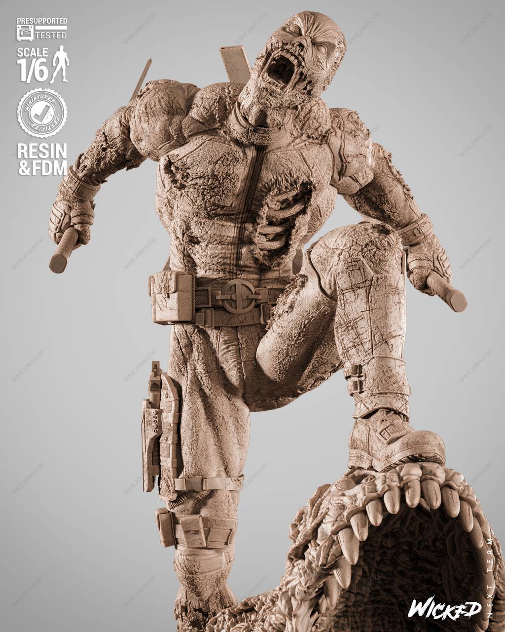 P站图纸印象馆 3DWicked 漫威 僵尸死侍 3DWicked 漫威 僵尸死侍