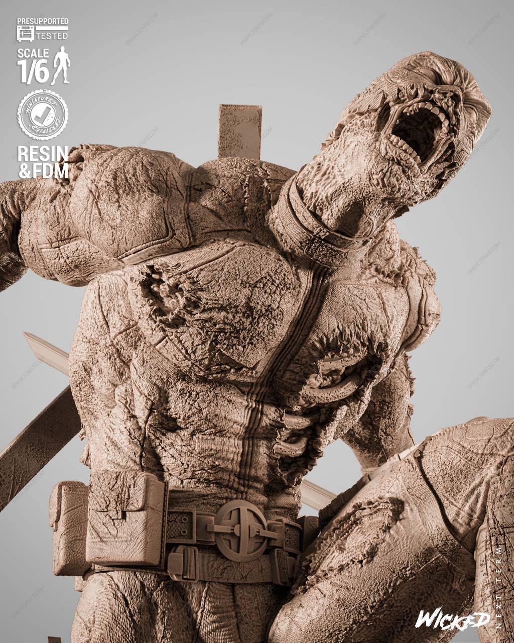 P站图纸印象馆 3DWicked 漫威 僵尸死侍 3DWicked 漫威 僵尸死侍