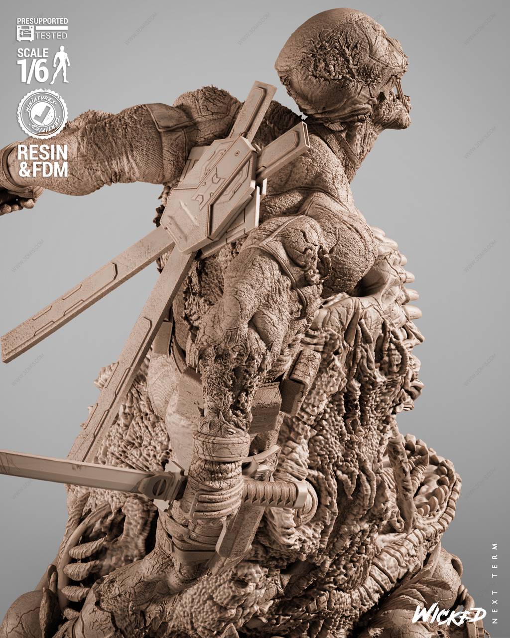 P站图纸印象馆 3DWicked 漫威 僵尸死侍 3DWicked 漫威 僵尸死侍