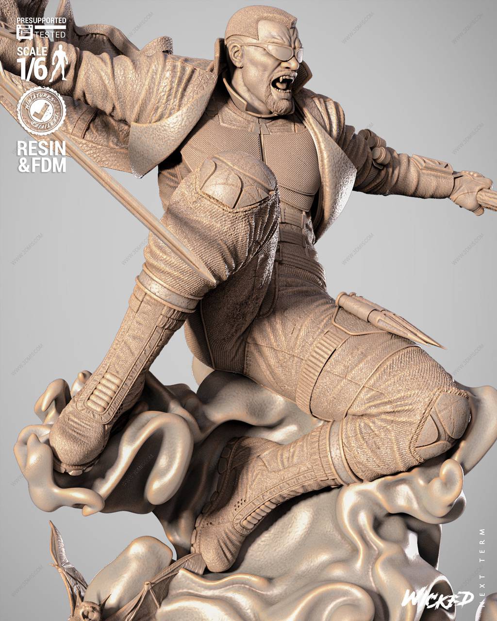 P站图纸印象馆 3DWicked 漫威 刀锋战士 3DWicked 漫威 刀锋战士