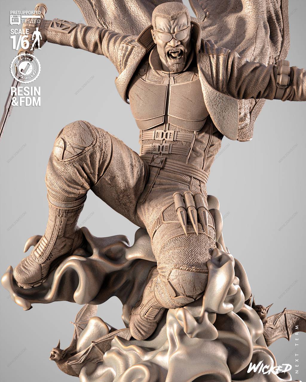 P站图纸印象馆 3DWicked 漫威 刀锋战士 3DWicked 漫威 刀锋战士