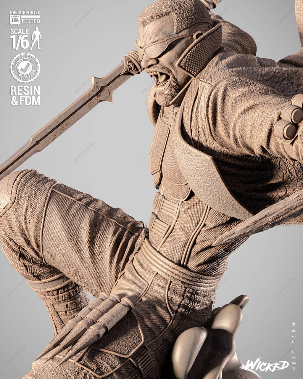 P站图纸印象馆 3DWicked 漫威 刀锋战士 3DWicked 漫威 刀锋战士