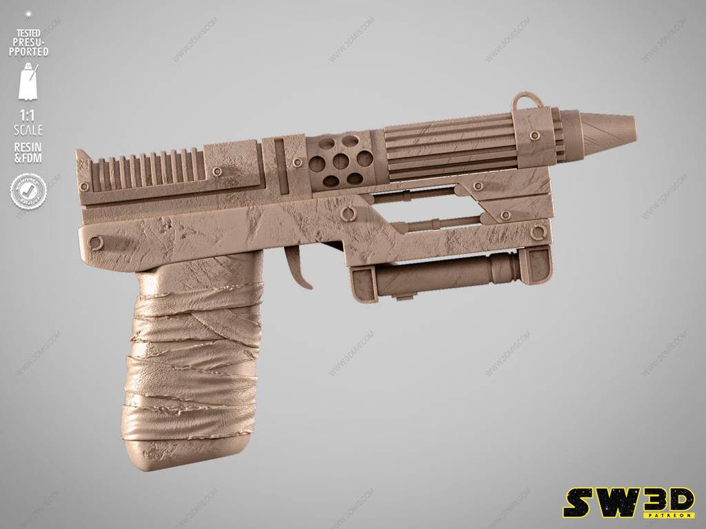 P站图纸印象馆 SW3D 星球大战 索·格雷拉的爆能枪 SW3D 星球大战 索·格雷拉的爆能枪