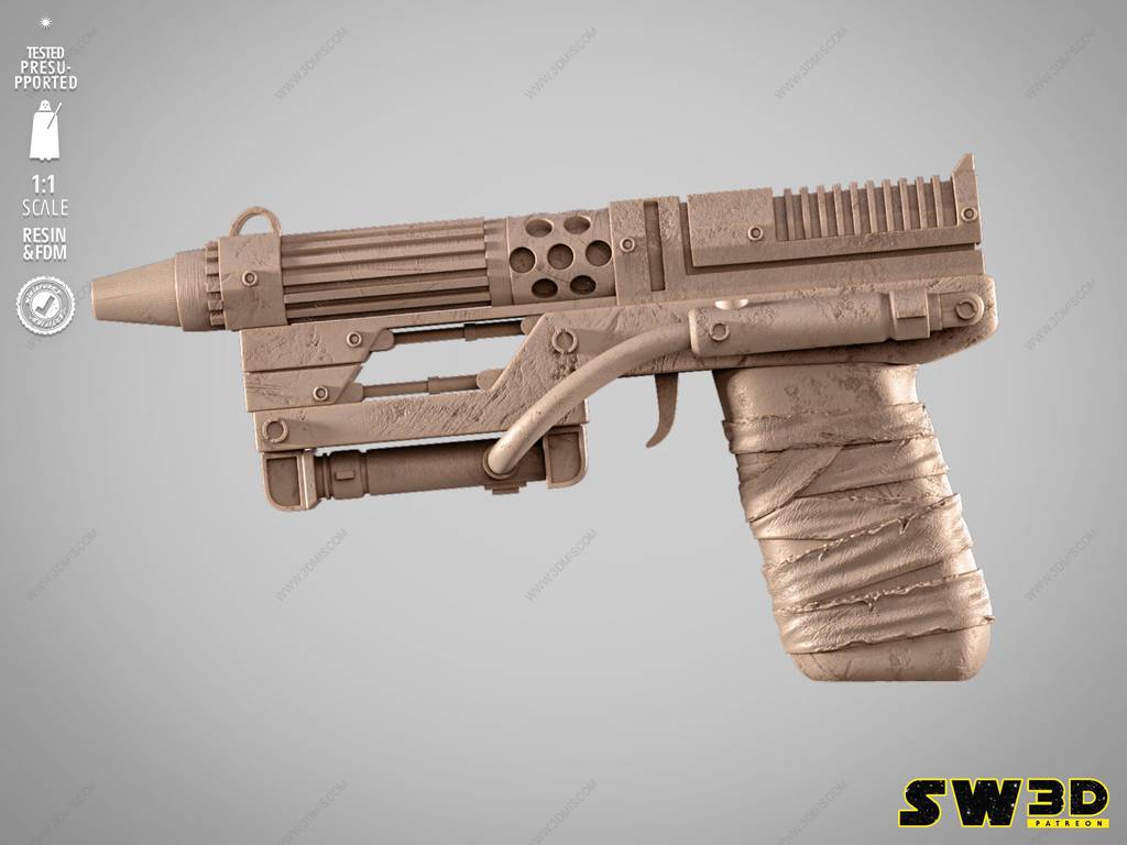 P站图纸印象馆 SW3D 星球大战 索·格雷拉的爆能枪 SW3D 星球大战 索·格雷拉的爆能枪