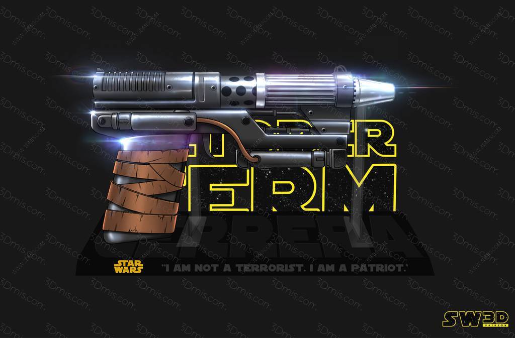 P站图纸印象馆 SW3D 星球大战 索·格雷拉的爆能枪 SW3D 星球大战 索·格雷拉的爆能枪