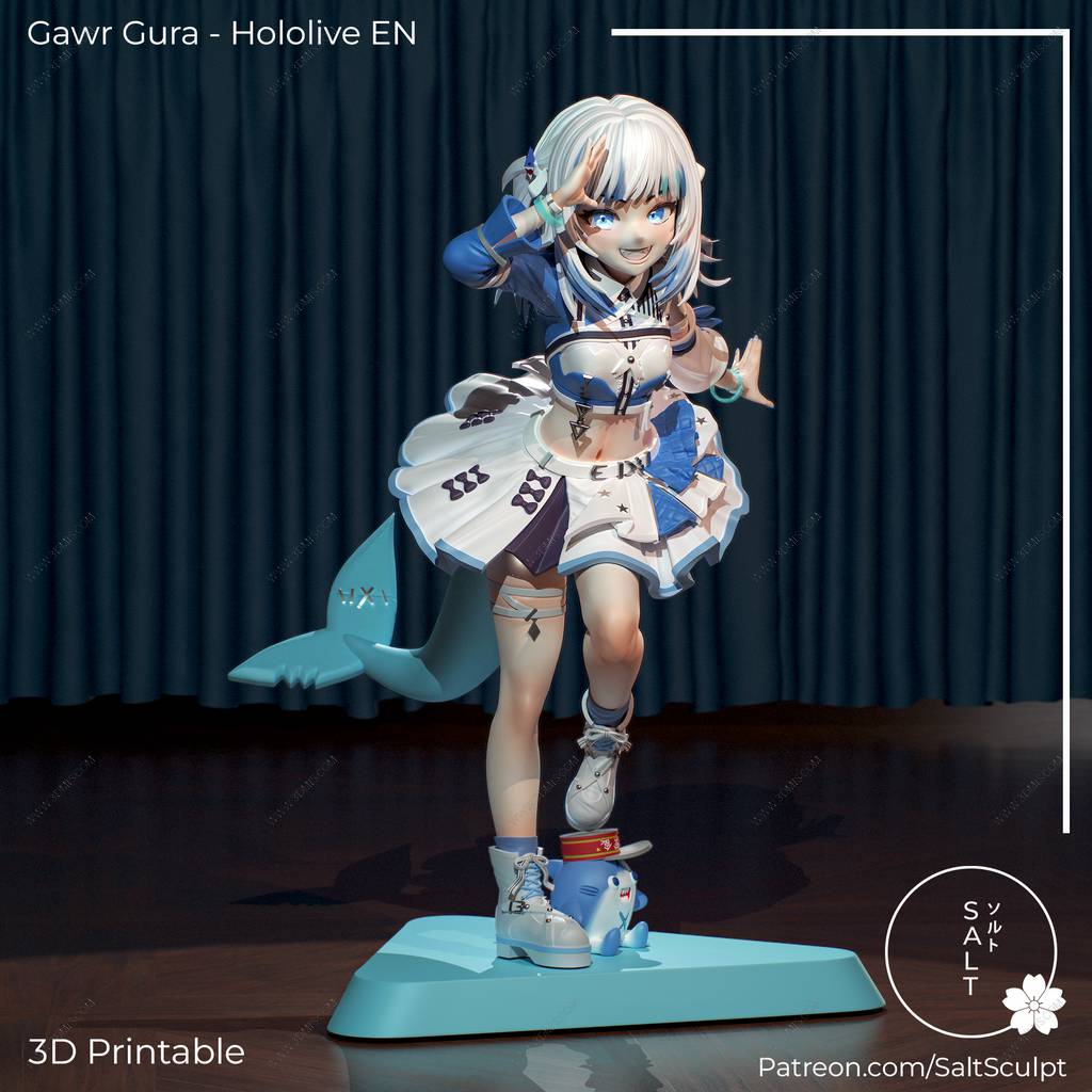 P站图纸印象馆 SaltSculpt 虚拟偶像 噶呜·古拉 SaltSculpt 虚拟偶像 噶呜·古拉