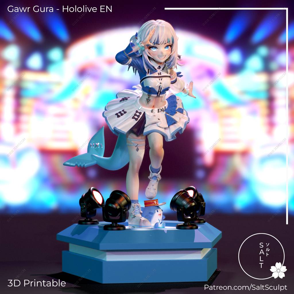 P站图纸印象馆 SaltSculpt 虚拟偶像 噶呜·古拉 SaltSculpt 虚拟偶像 噶呜·古拉