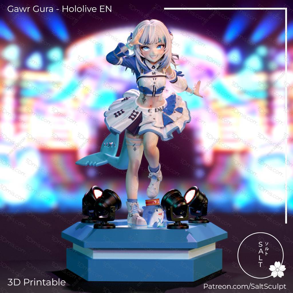 P站图纸印象馆 虚拟偶像 噶呜·古拉 虚拟偶像 噶呜·古拉