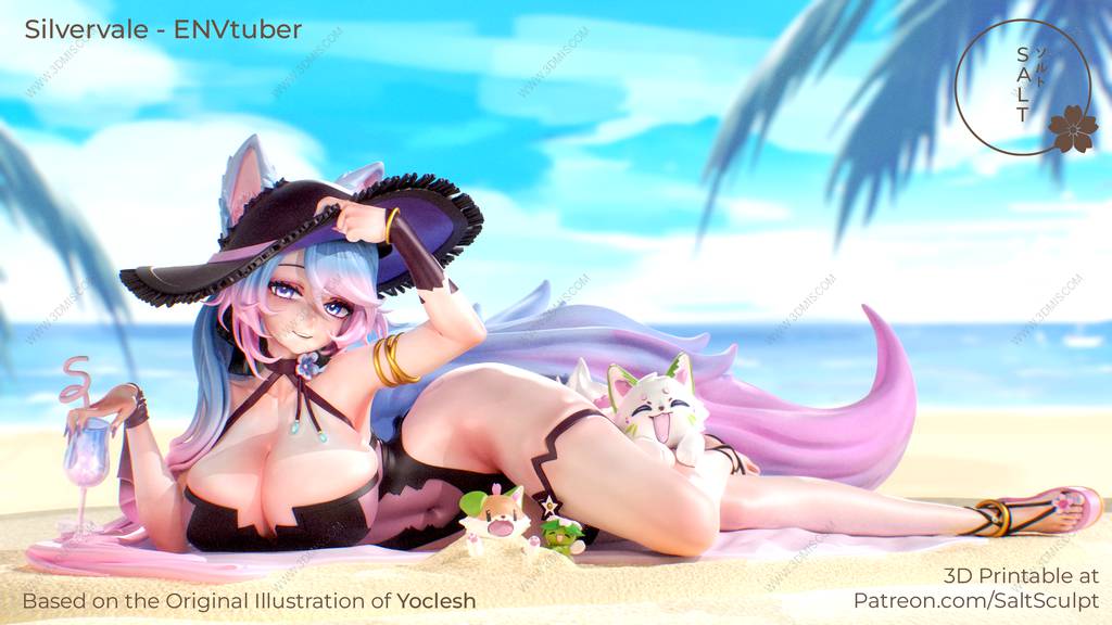 P站图纸印象馆 SaltSculpt 虚拟偶像 银谷 SaltSculpt 虚拟偶像 银谷