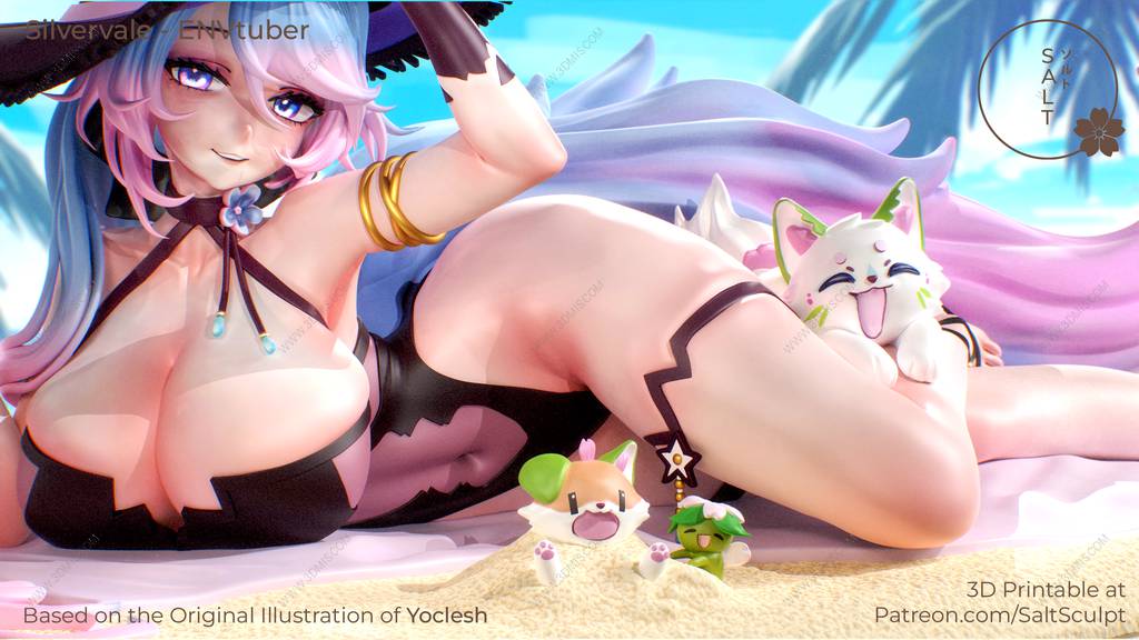 P站图纸印象馆 SaltSculpt 虚拟偶像 银谷 SaltSculpt 虚拟偶像 银谷
