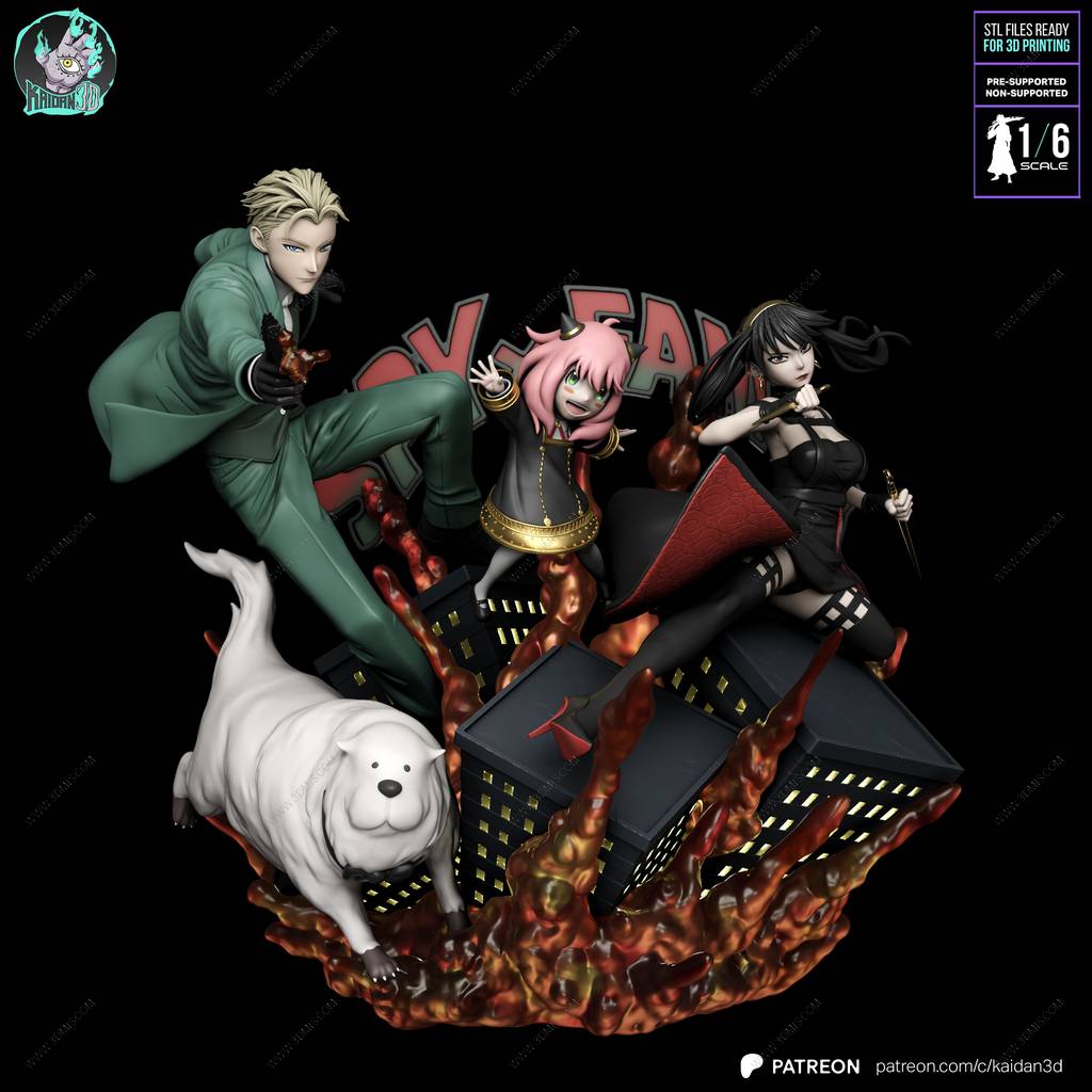 P站图纸印象馆 Kaidan 间谍过家家 约尔和洛伊德和阿尼亚 Kaidan 间谍过家家 约尔和洛伊德和阿尼亚