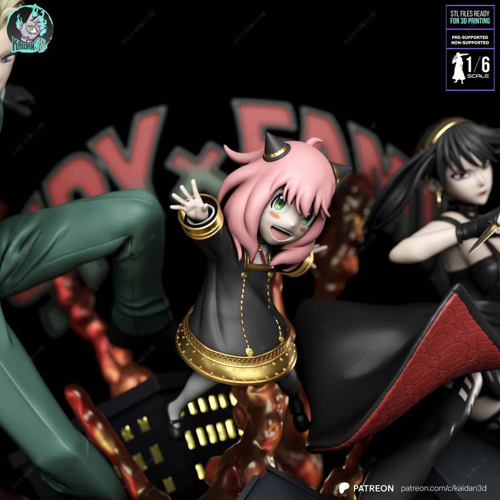 P站图纸印象馆 Kaidan 间谍过家家 约尔和洛伊德和阿尼亚 Kaidan 间谍过家家 约尔和洛伊德和阿尼亚