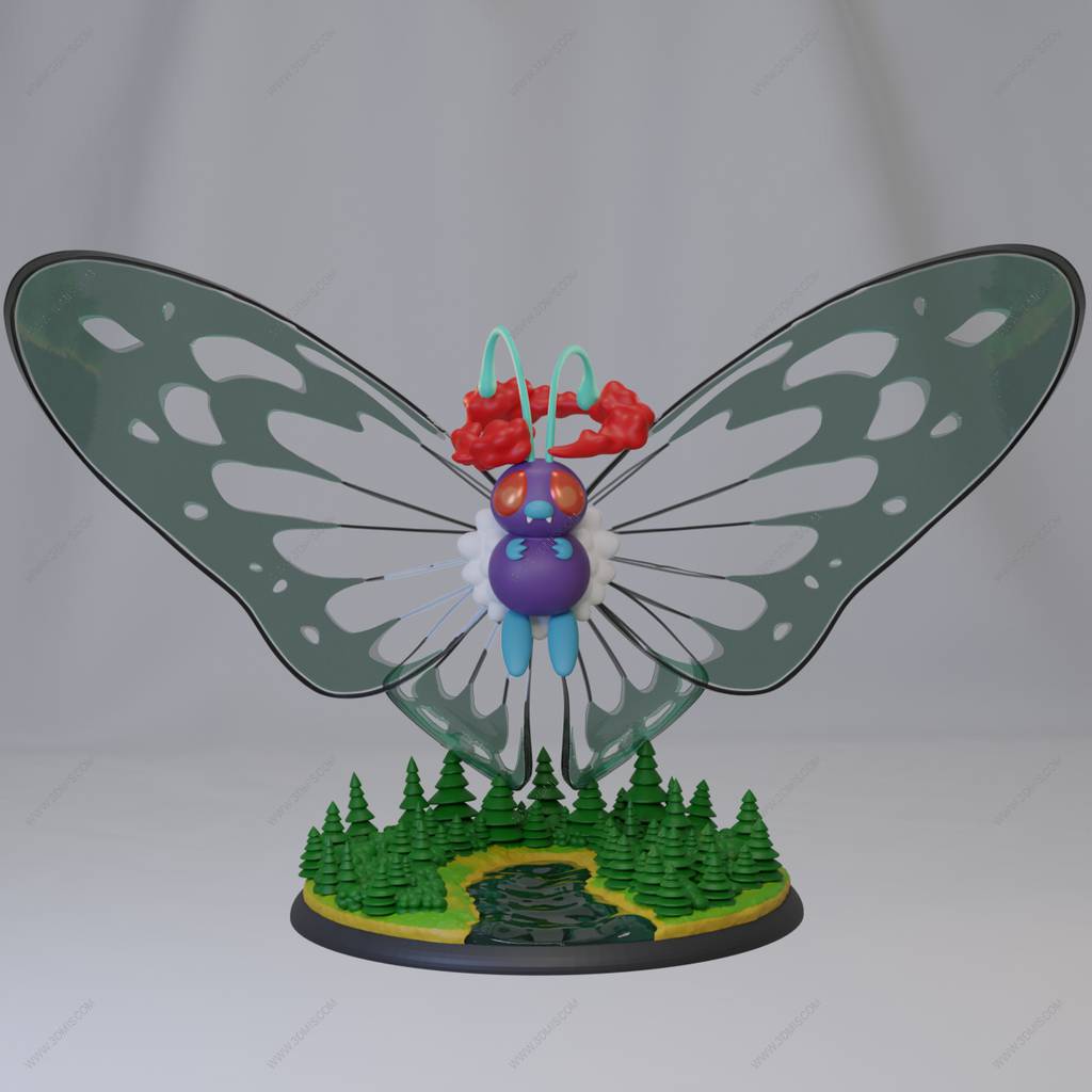 P站图纸印象馆 精灵宝可梦 巴大蝴 精灵宝可梦 巴大蝴