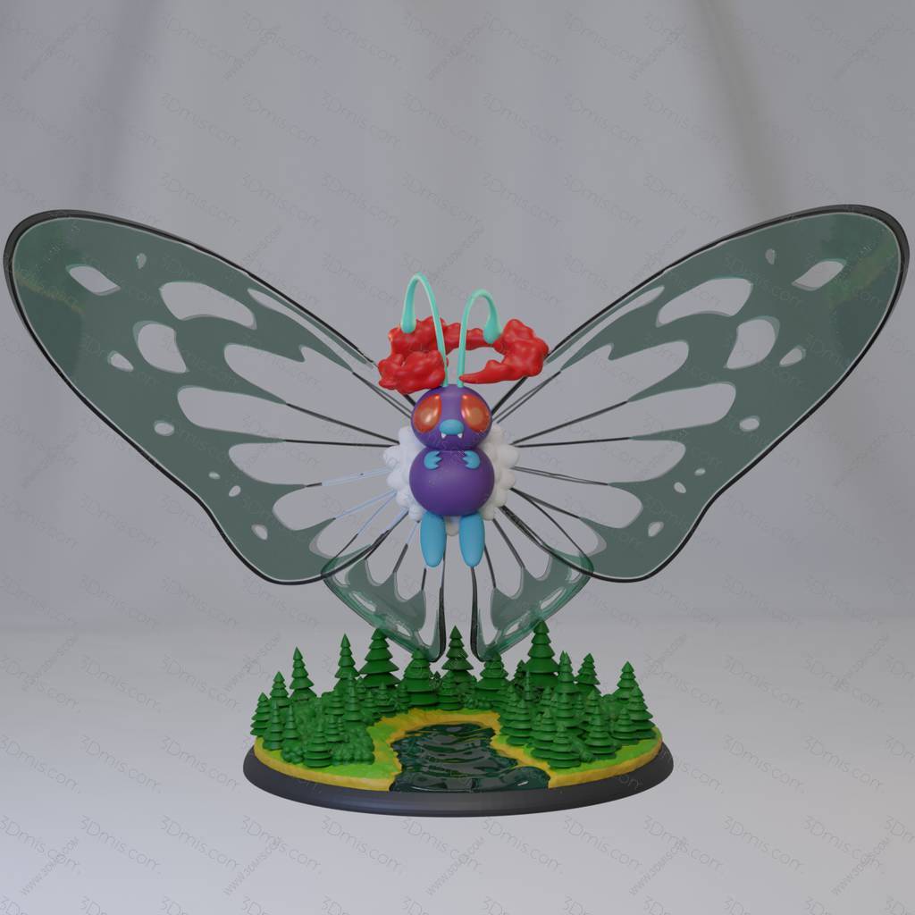 P站图纸印象馆 精灵宝可梦 巴大蝴 精灵宝可梦 巴大蝴