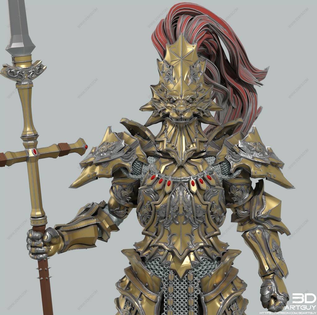 P站图纸印象馆 3DArtGuy 屠龙勇士 3DArtGuy 屠龙勇士