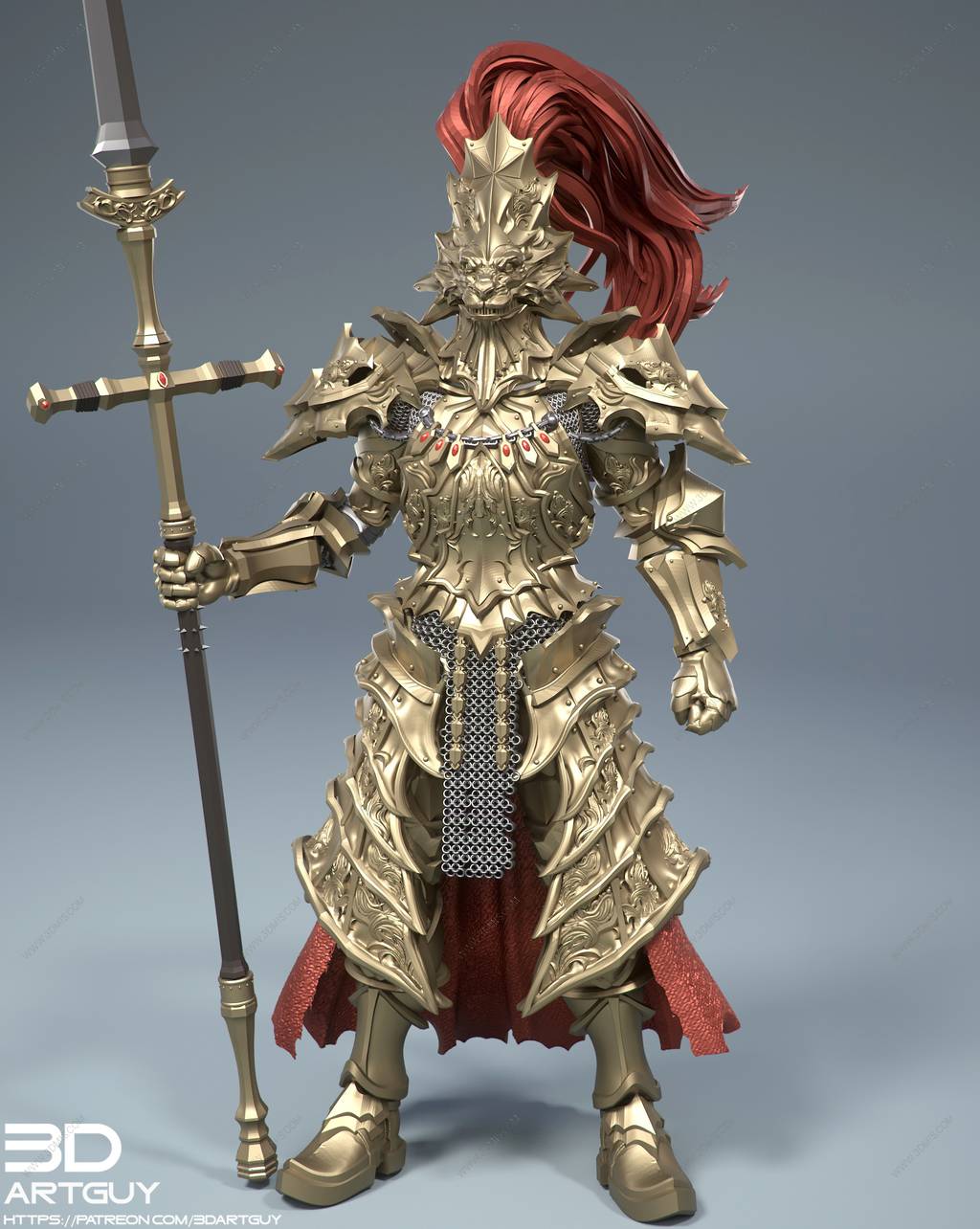 P站图纸印象馆 3DArtGuy 屠龙勇士 3DArtGuy 屠龙勇士