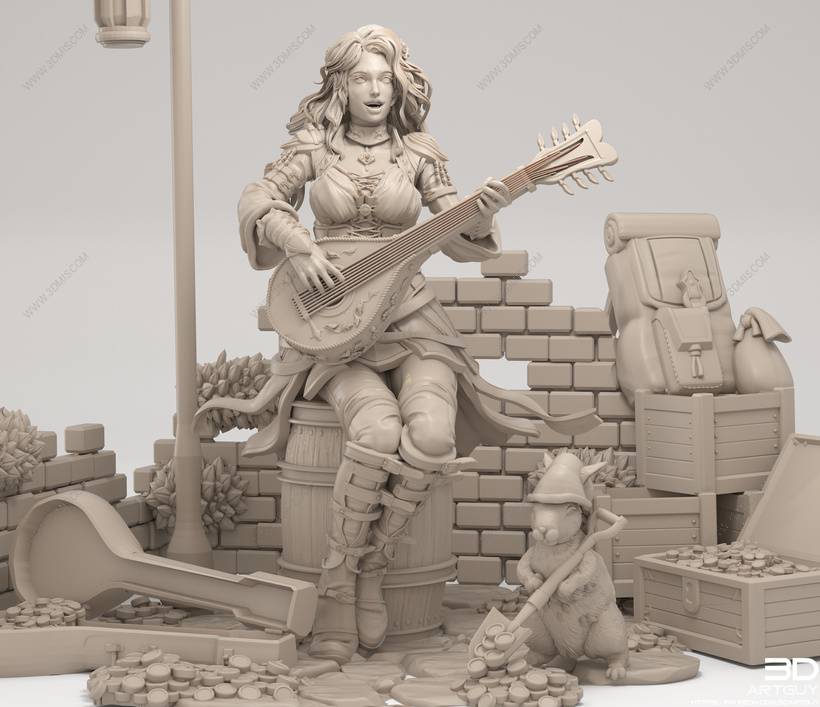 P站图纸印象馆 3DArtGuy 女吟游诗人 3DArtGuy 女吟游诗人