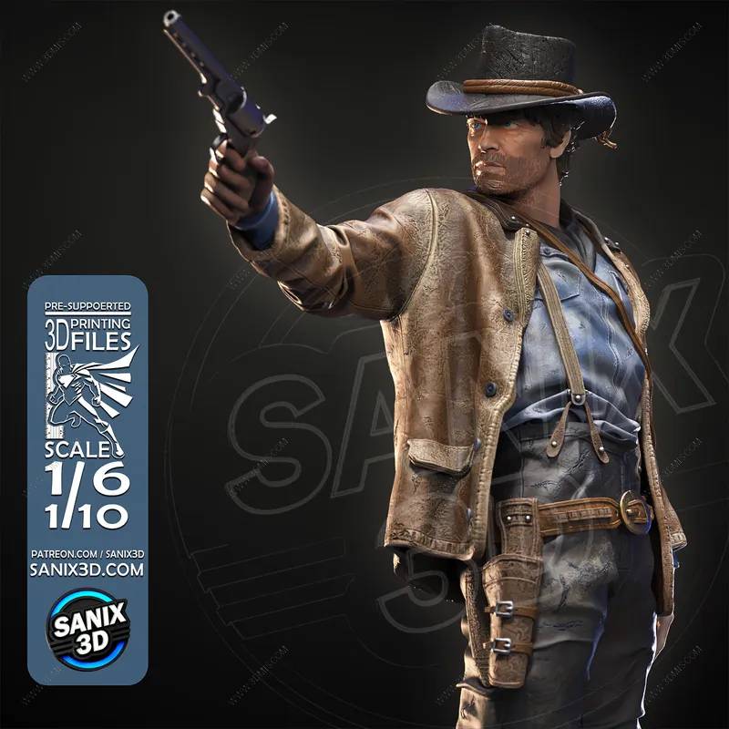 P站图纸印象馆 Sanix3d 荒野大镖客 亚瑟·摩根 Sanix3d 荒野大镖客 亚瑟·摩根