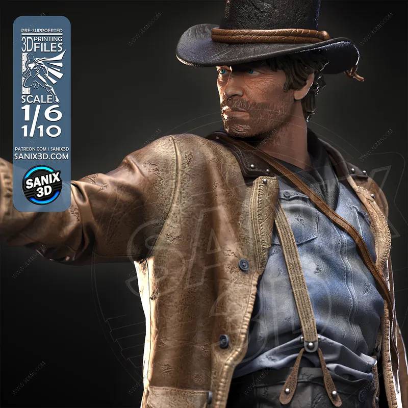P站图纸印象馆 Sanix3d 荒野大镖客 亚瑟·摩根 Sanix3d 荒野大镖客 亚瑟·摩根