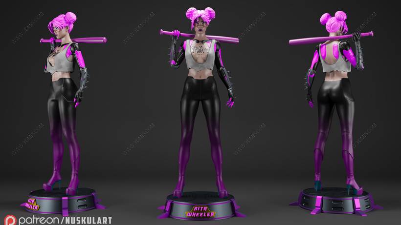 P站图纸印象馆 Nuskul Art 赛博朋克2077 丽塔 惠勒 Nuskul Art 赛博朋克2077 丽塔 惠勒