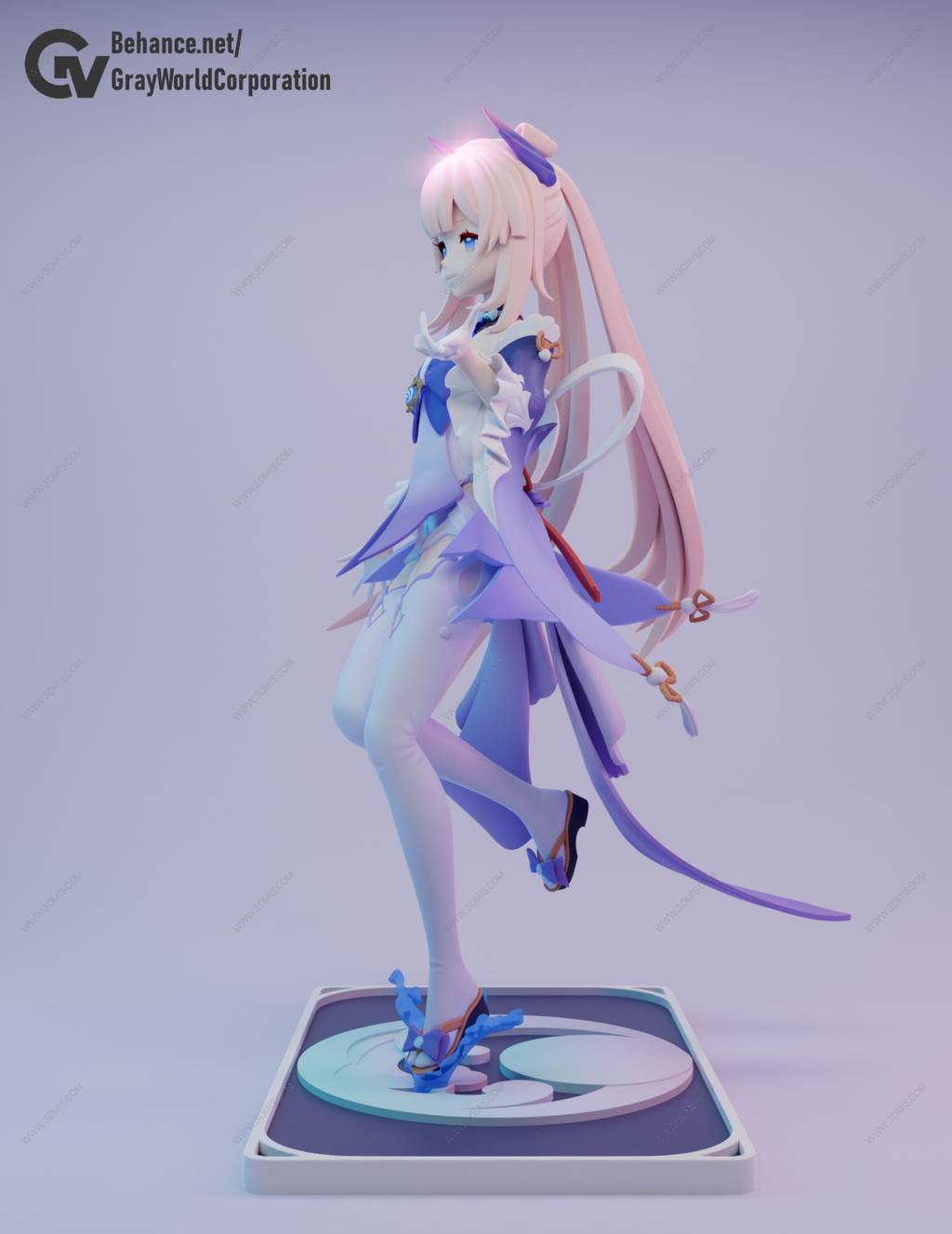 P站图纸印象馆 GrayWorld 原神 珊瑚宫心海 GrayWorld 原神 珊瑚宫心海