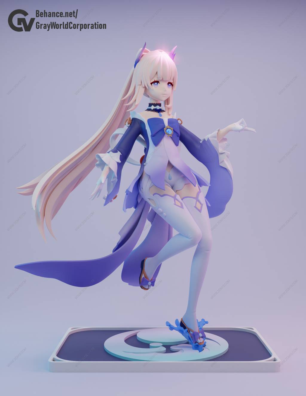 P站图纸印象馆 GrayWorld 原神 珊瑚宫心海 GrayWorld 原神 珊瑚宫心海