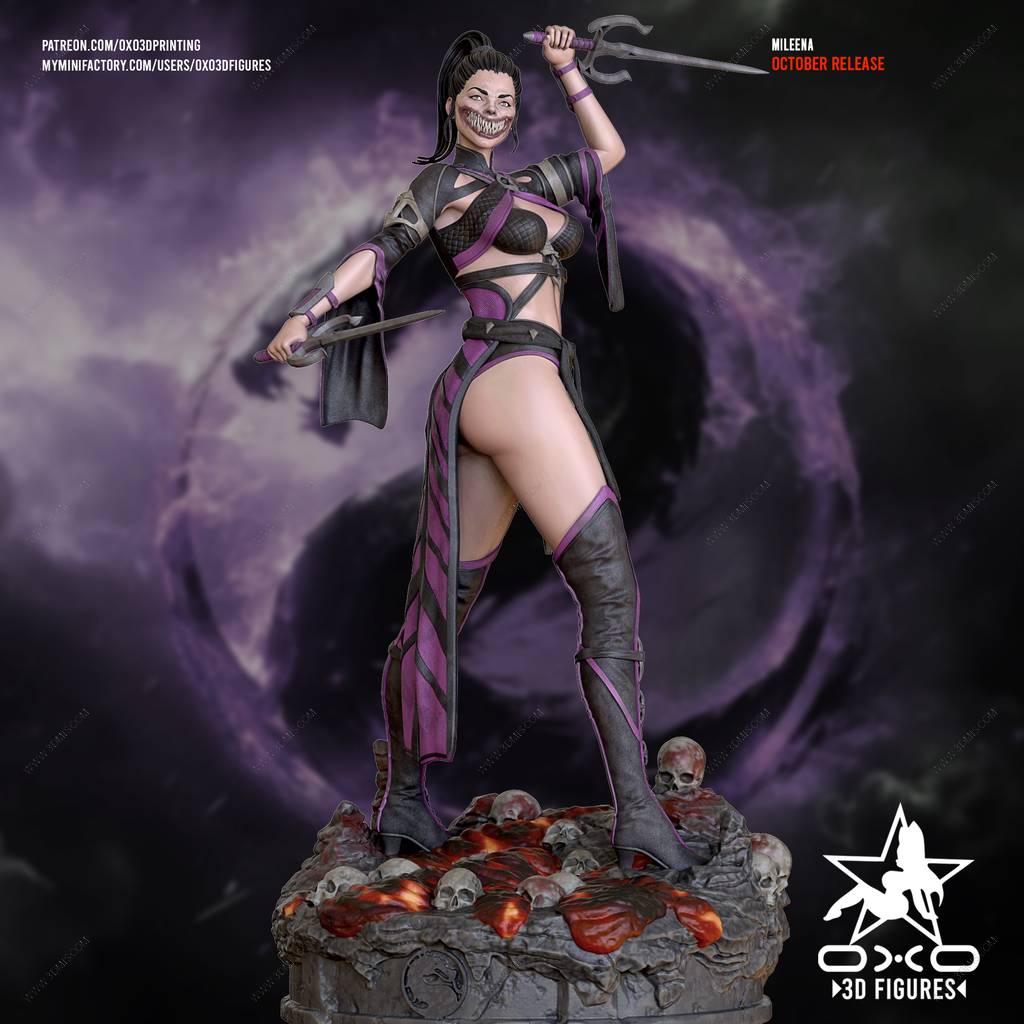 P站图纸印象馆 OXO3D 真人快打 美琳娜 OXO3D 真人快打 美琳娜