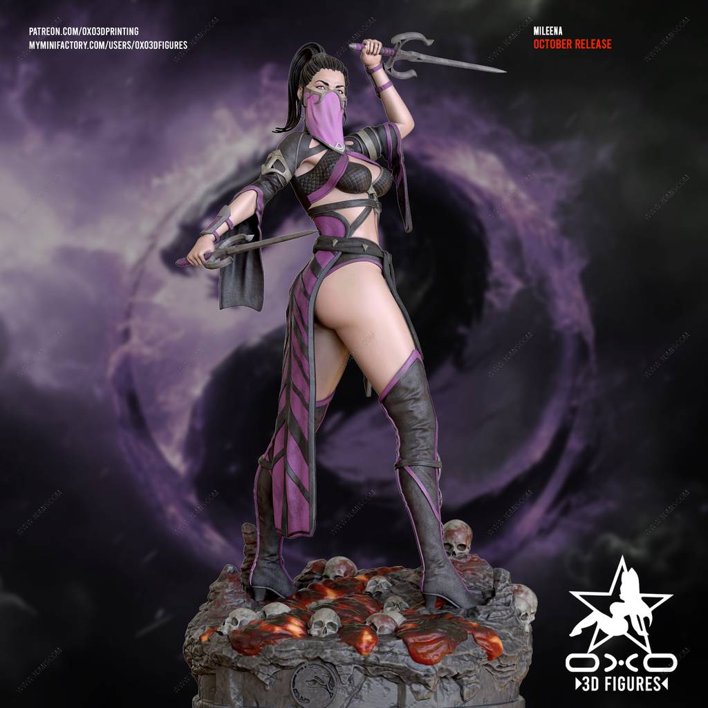 P站图纸印象馆 OXO3D 真人快打 美琳娜 OXO3D 真人快打 美琳娜