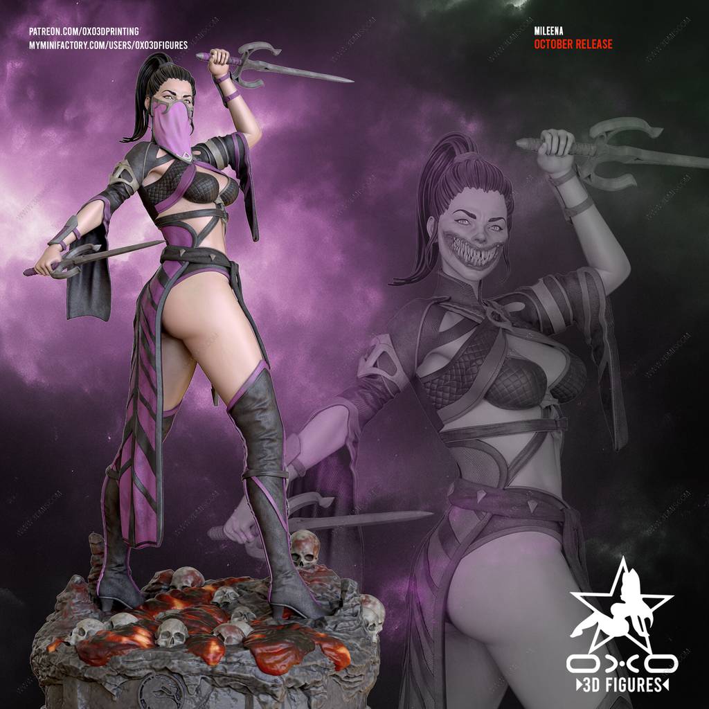 P站图纸印象馆 OXO3D 真人快打 美琳娜 OXO3D 真人快打 美琳娜