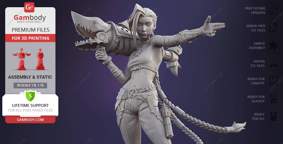 P站图纸印象馆 Gambody 英雄联盟 金克丝 Gambody 英雄联盟 金克丝