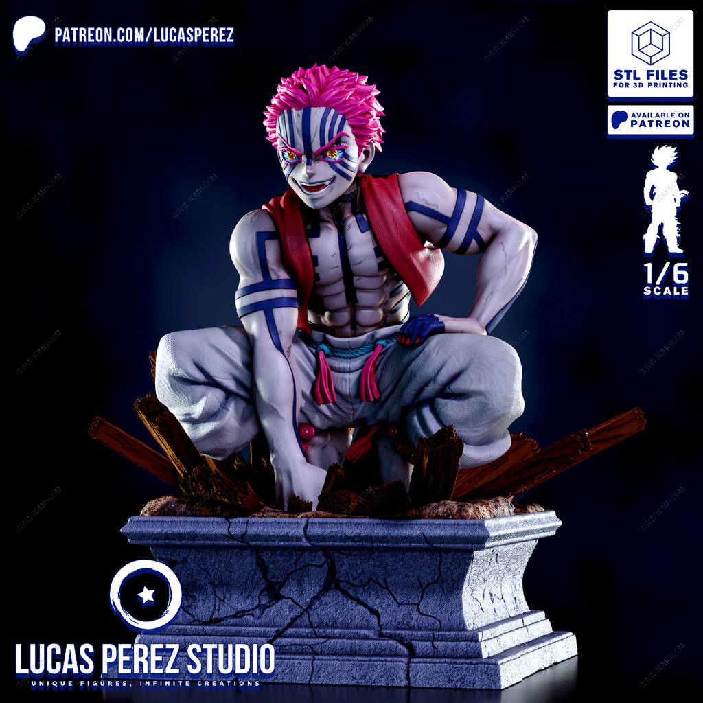 P站图纸印象馆 Lucas Perez 鬼灭之刃 猗窝座 Lucas Perez 鬼灭之刃 猗窝座