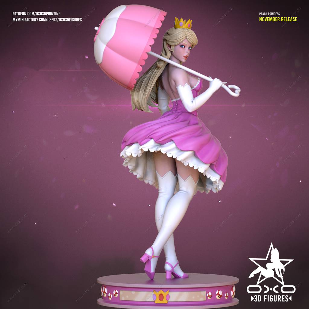 P站图纸印象馆 OXO3D 超级马力奥 碧姬公主 OXO3D 超级马力奥 碧姬公主