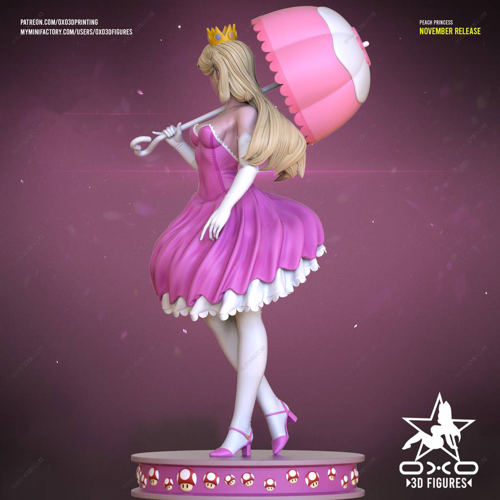 P站图纸印象馆 OXO3D 超级马力奥 碧姬公主 OXO3D 超级马力奥 碧姬公主