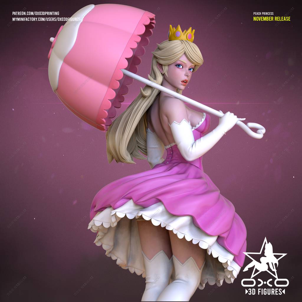 P站图纸印象馆 OXO3D 超级马力奥 碧姬公主 OXO3D 超级马力奥 碧姬公主