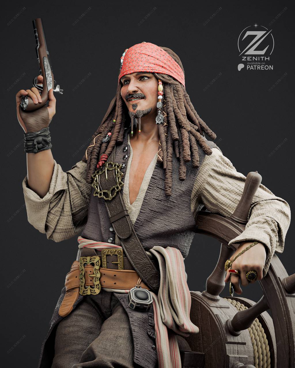 P站图纸印象馆 ZEZ STUDIOS 加勒比海盗 杰克·斯帕罗 ZEZ STUDIOS 加勒比海盗 杰克·斯帕罗