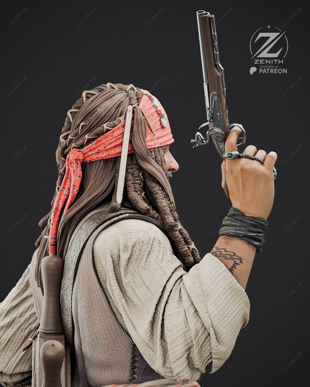 P站图纸印象馆 ZEZ STUDIOS 加勒比海盗 杰克·斯帕罗 ZEZ STUDIOS 加勒比海盗 杰克·斯帕罗