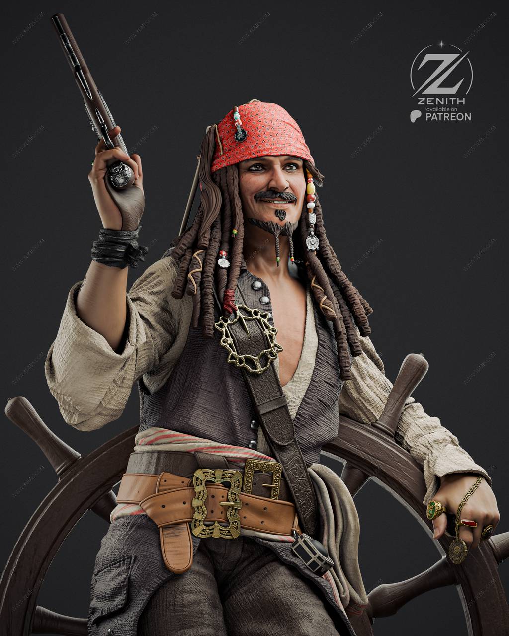 P站图纸印象馆 ZEZ STUDIOS 加勒比海盗 杰克·斯帕罗 ZEZ STUDIOS 加勒比海盗 杰克·斯帕罗