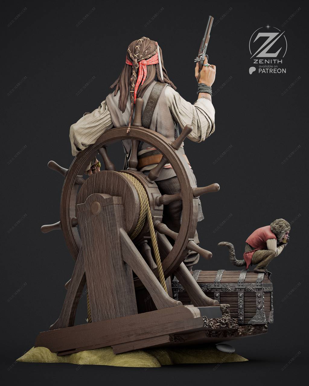 P站图纸印象馆 ZEZ STUDIOS 加勒比海盗 杰克·斯帕罗 ZEZ STUDIOS 加勒比海盗 杰克·斯帕罗