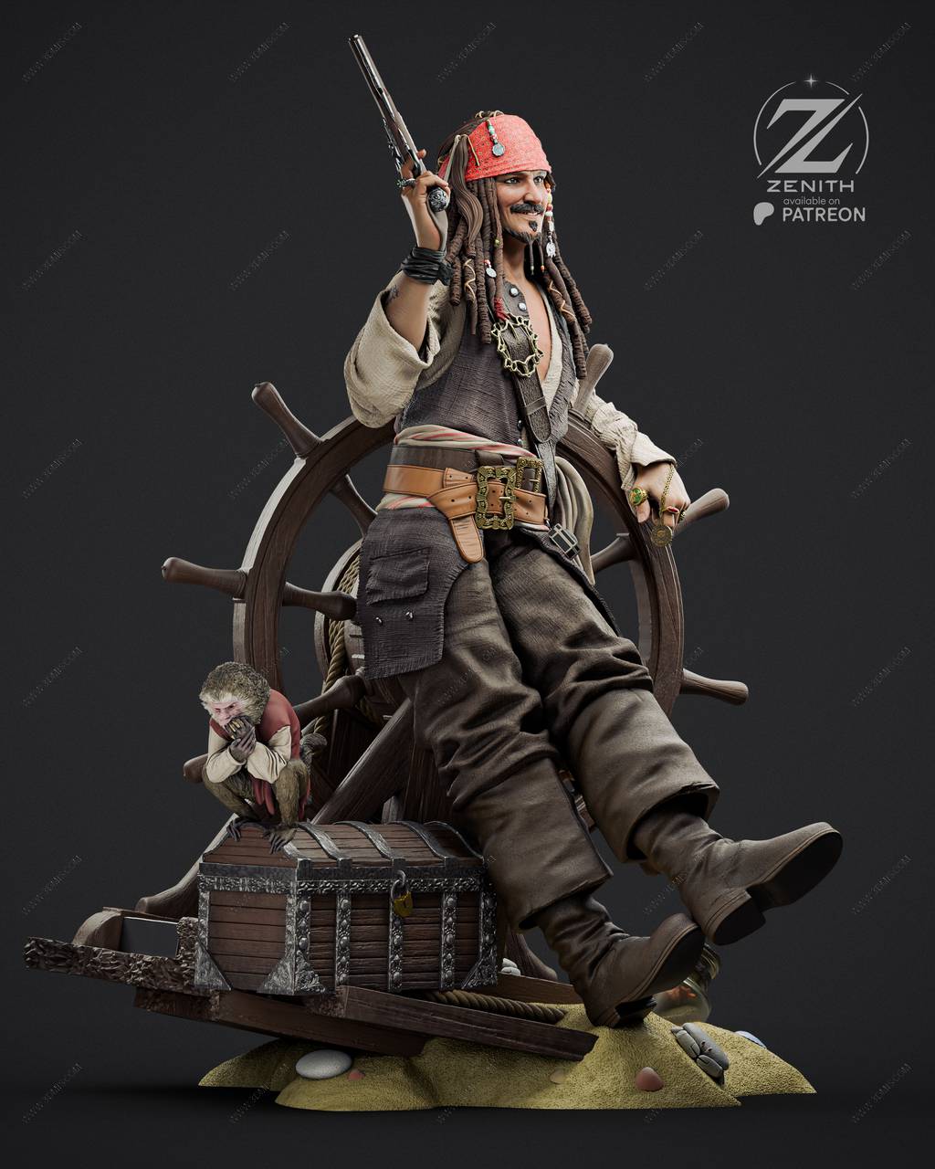 P站图纸印象馆 ZEZ STUDIOS 加勒比海盗 杰克·斯帕罗 ZEZ STUDIOS 加勒比海盗 杰克·斯帕罗