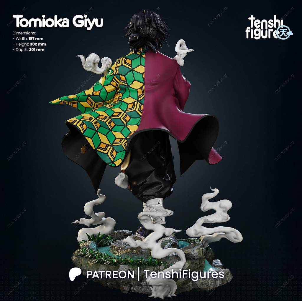 P站图纸印象馆 Tenshi Figures 鬼灭之刃 富冈义勇 Tenshi Figures 鬼灭之刃 富冈义勇